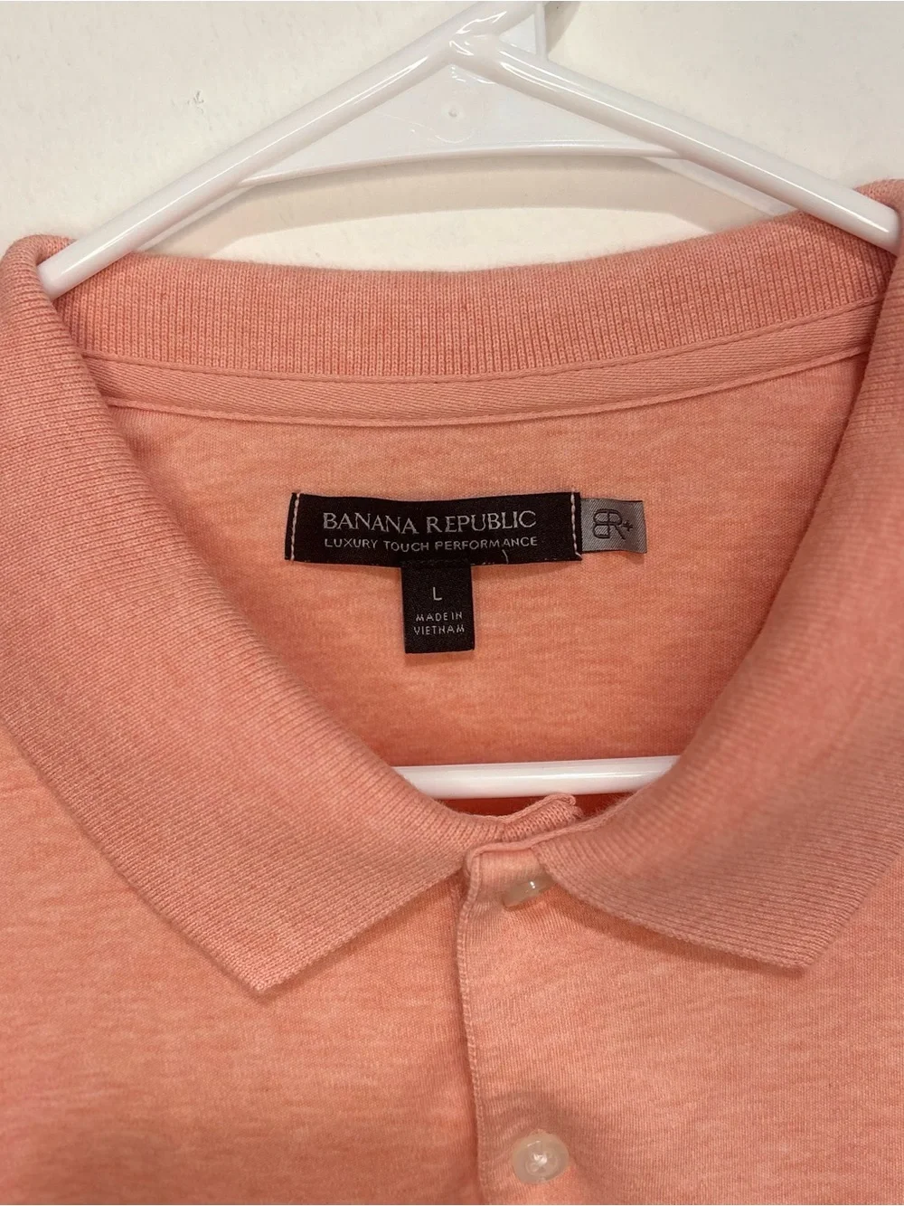 Banana Republic Men's Orange Polo Shirt Size L Short Sleeve